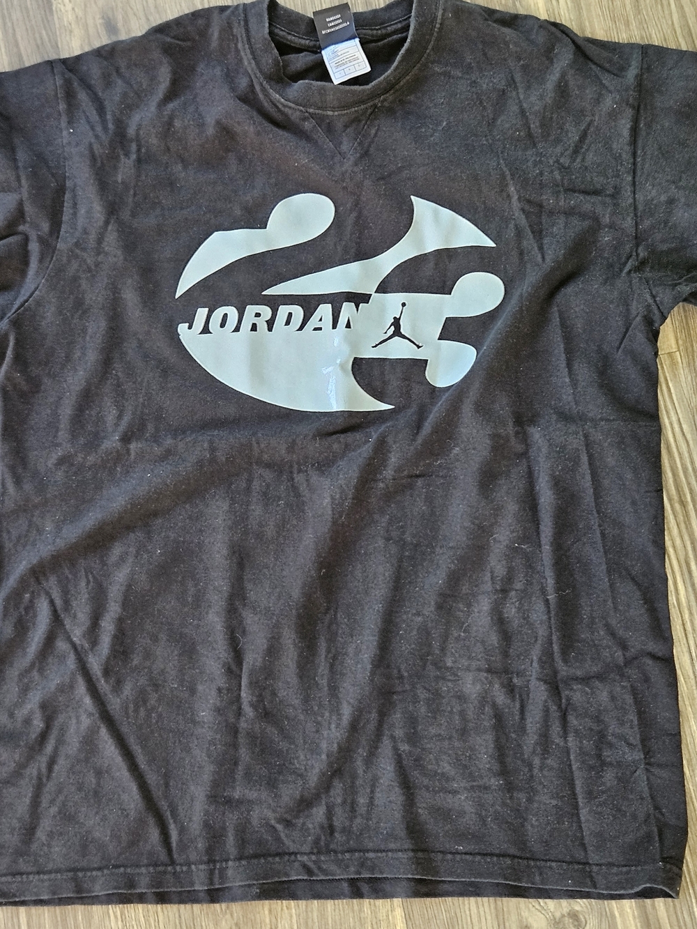 Jordan Black Tee with White Jumpman Tag